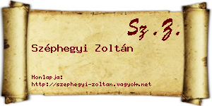 Széphegyi Zoltán névjegykártya
